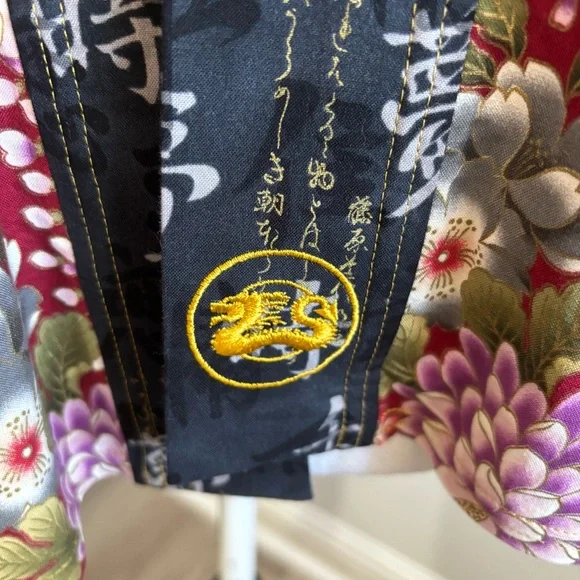 House of the Broken Dragon Floral Kimono Jacket Cotton - Picture 4 of 8